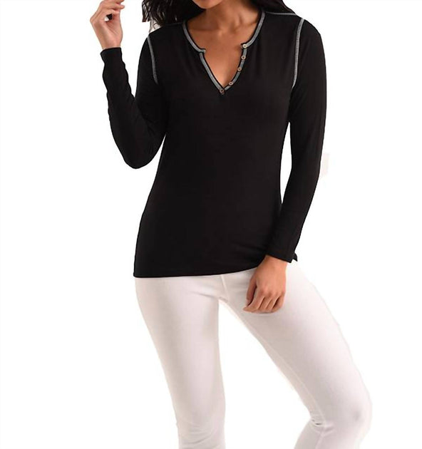 french kyss Grace Long Sleeve Top Black XSmall 2