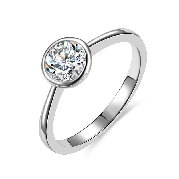 Rachel Glauber RG Solitaire Ring Silver US 8 2
