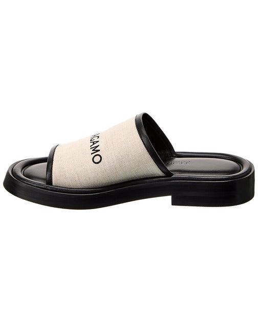 靴 Satin&Leather Sandal Salvatore Ferragamo Ferragamo Monogram sandal - Men | Ferragamo