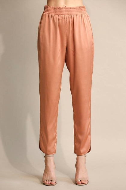 GiGiO Straight Leg Satin Pants Pink Small 2