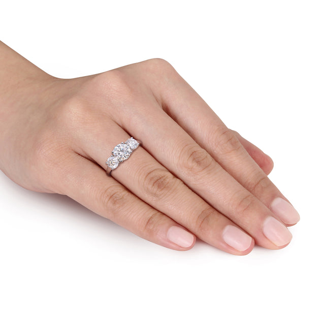 Mimi & Max Three-Stone Engagement Ring Silver US 10 3