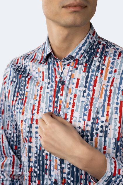 Luchiano Visconti Print Shirt Multi Small 3