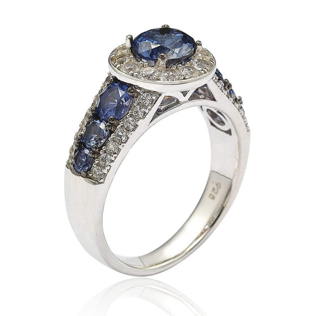 Suzy Levian Bridal Engagement Ring Blue US 9 3