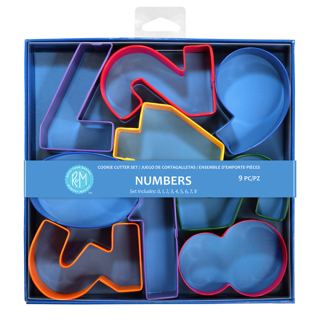 R & M International 9 Piece Number Cookie Cutter Set Multi 2