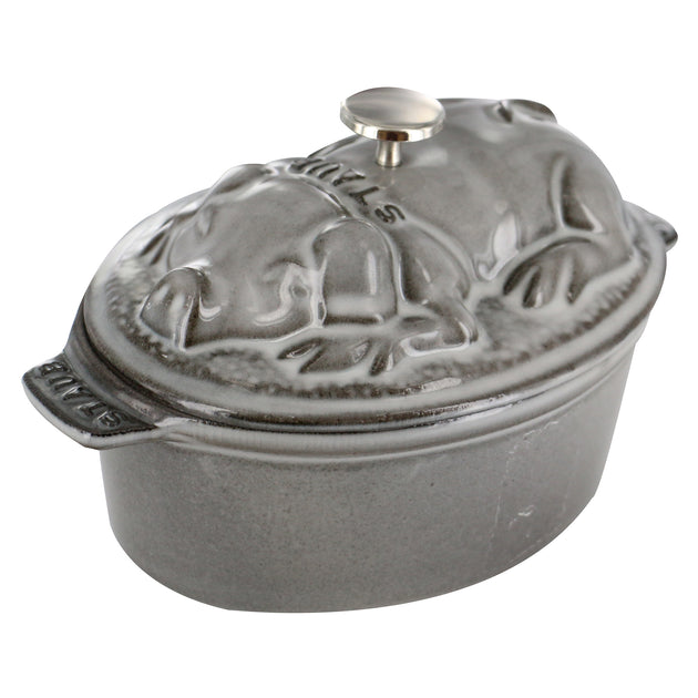 Staub Gusseisen 1-qt Schweine Cocotte - Graphitgrau 2