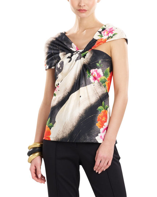 Natori Mayumi Asymmetrical Halter Top Black Small 2