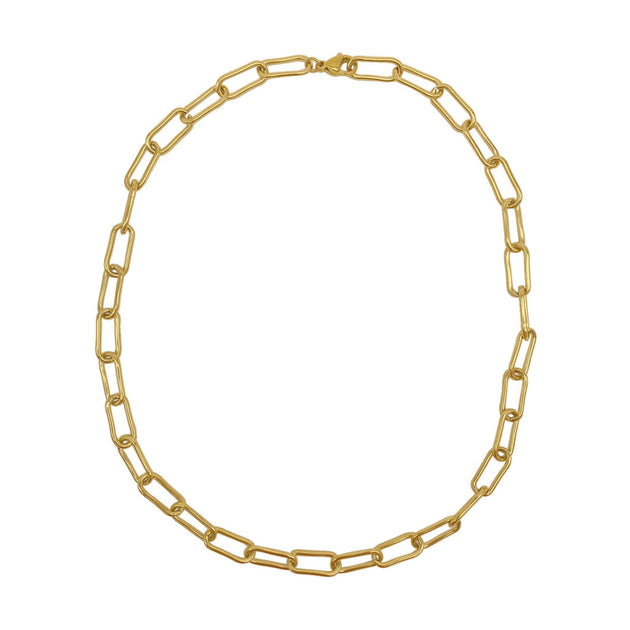 Adornia Wide Chunky Paper Clip Chain Gold 4