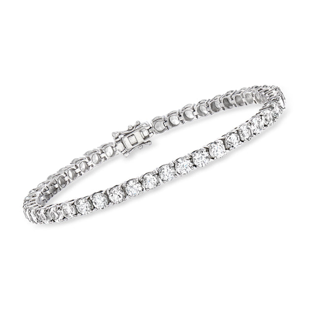 Ross-Simons White Topaz Tennis Bracelet Sterling Silver 3