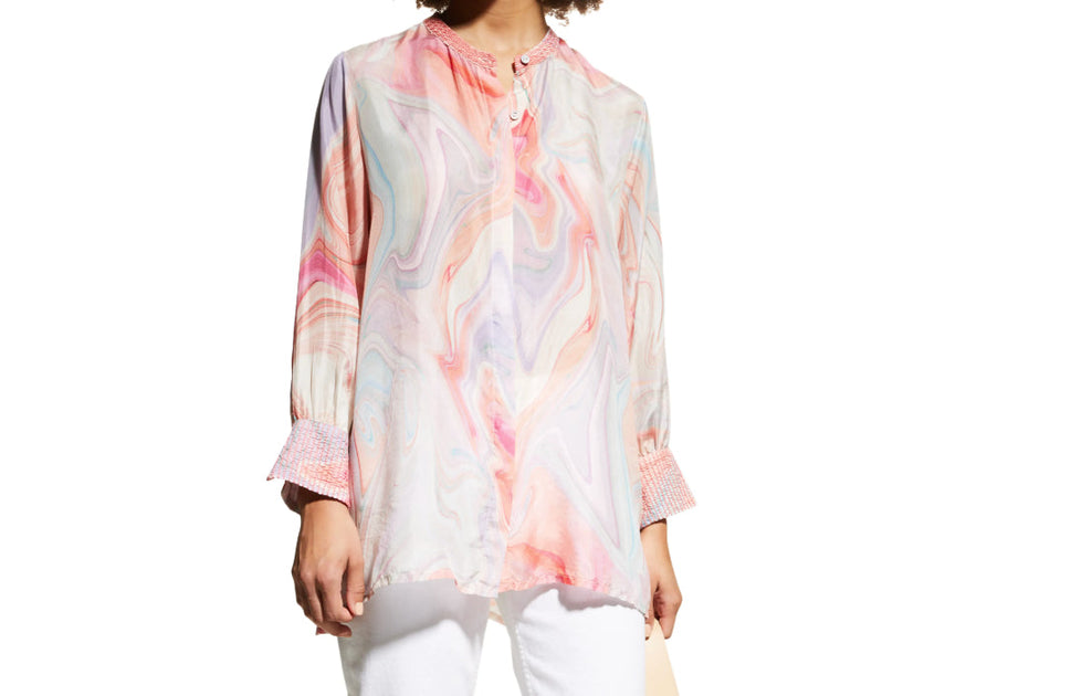 Johnny Was Laguna Vesper Voyager Tunic Top Multi XLarge 3
