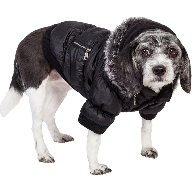 Pet Life Classic Metallic Insulated Dog Coat Parka Multi Medium 3