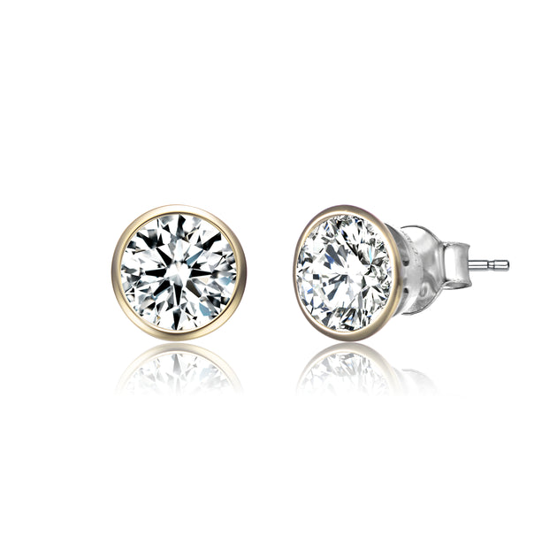 Stella Valentino Moissanite Stud Earrings Silver 2