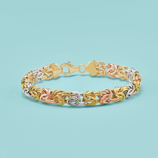 Ross-Simons Byzantine Bracelet Tri-Colored Gold White 5