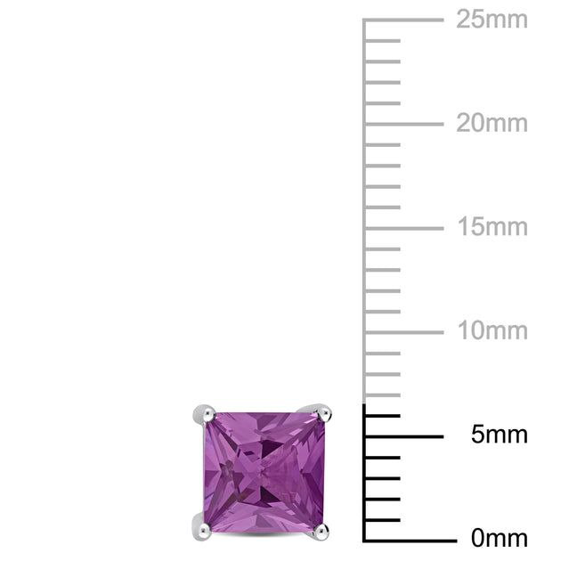 Mimi & Max Simulated Alexandrite Stud Earrings Silver Purple 4