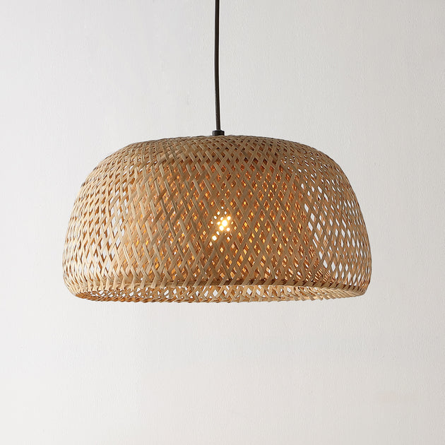 Jonathan Y Mateo 18in 1-Light Bamboo LED Pendant 4