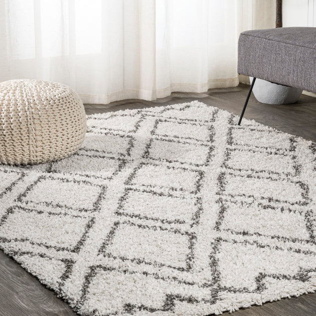 Tapis Shag Jonathan Y Soller Motif Losanges 2