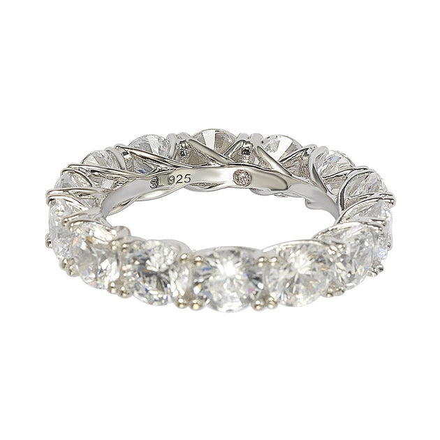 Suzy Levian Gladiator Setting Eternity Band White US 5 3