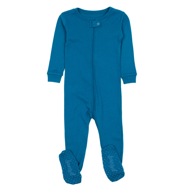 Leveret Kids Footed Cotton Pajamas White 6-12 Months 4
