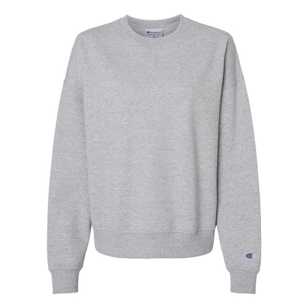 Champion Damen Powerblend Crewneck Sweatshirt Beige Small 2