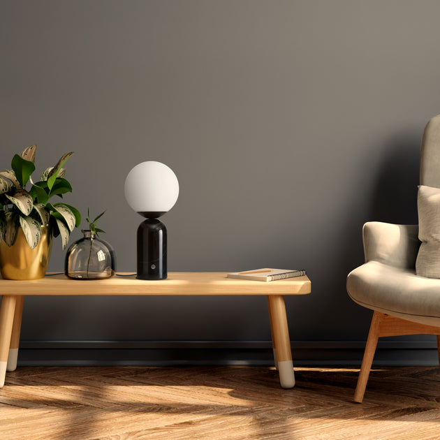 Brightech Mila Tall LED Table Lamp Black 3