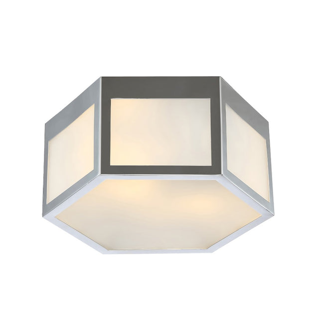 Jonathan Y Moderno Hexagon Metal LED Flush Mount Chrome 3