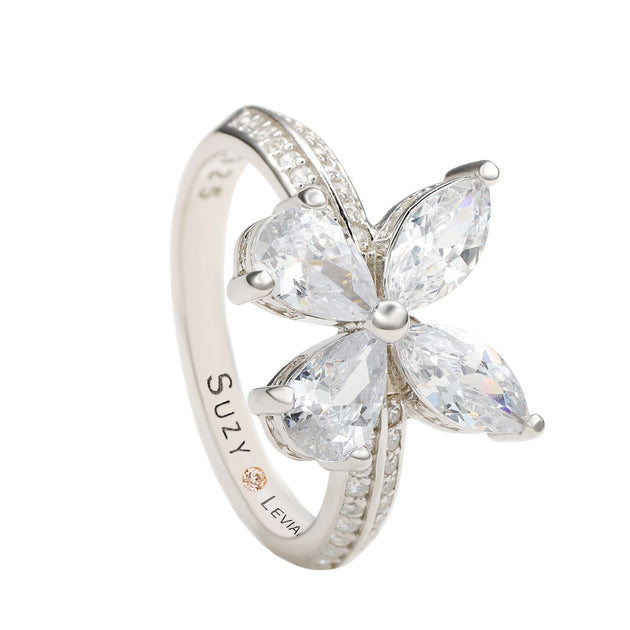 Suzy Levian Butterfly Ring Silver US 8 2