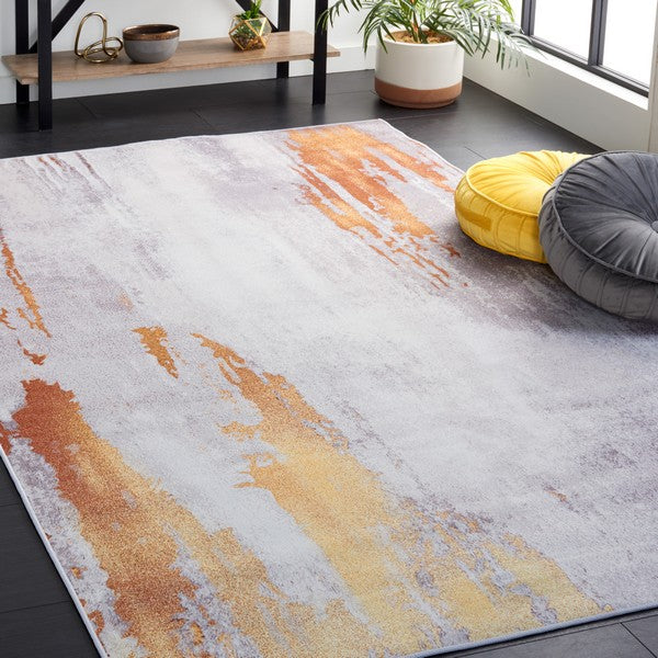 SAFAVIEH Tacoma TAC801P Power Loomed Rug Grey Rust 2
