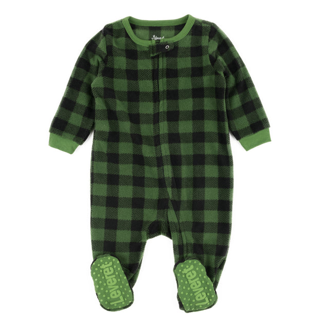 Leverat Kids Footed Fleece Pajamas Plaid Multi 18-24 Months 2