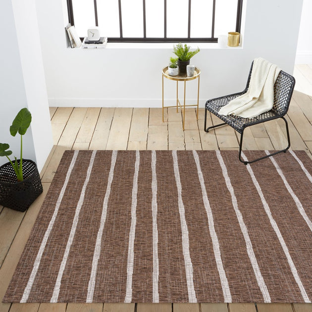 Tapis d'intérieur/extérieur Jonathan Y Colonia Berber Stripe 4