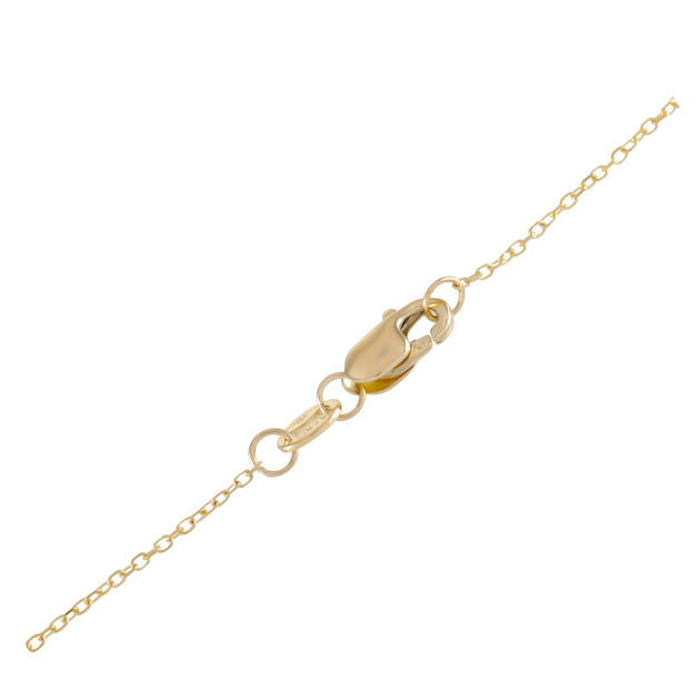 LB Exclusive 0.25ct Diamond Bar Necklace Yellow Gold 6