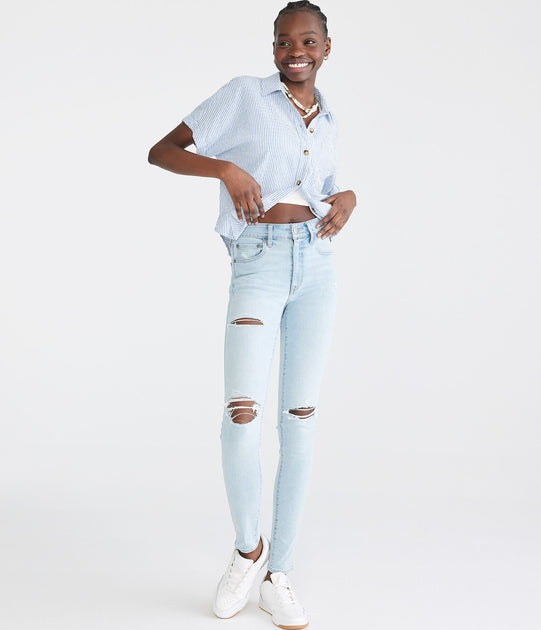 Aeropostale High-Rise Jegging Blue US 8 Short 3
