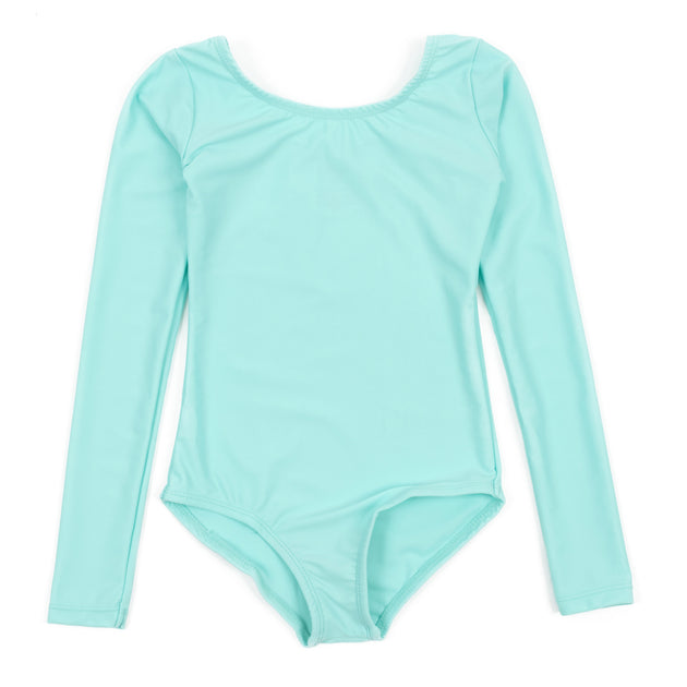 Leveret Girls Long Sleeve Leotard Blue XLarge 4