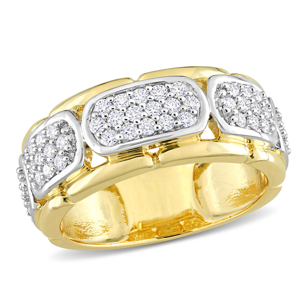 Mimi & Max Moissanite Station Ring Silver US 12 2