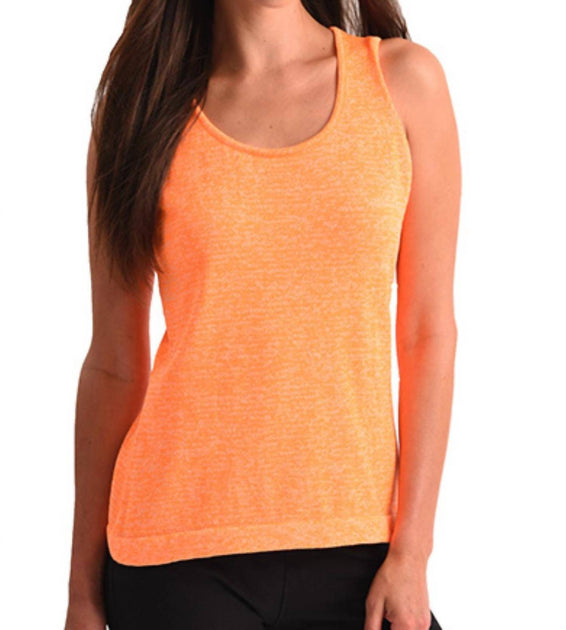 ANGEL Heathered Tank Top Orange Large 2