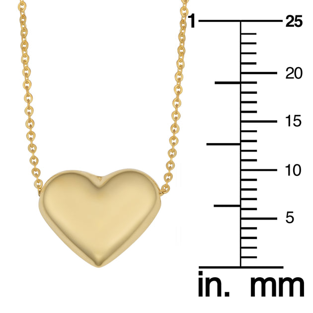Fremada Heart Necklace Yellow Gold 18 inch 4