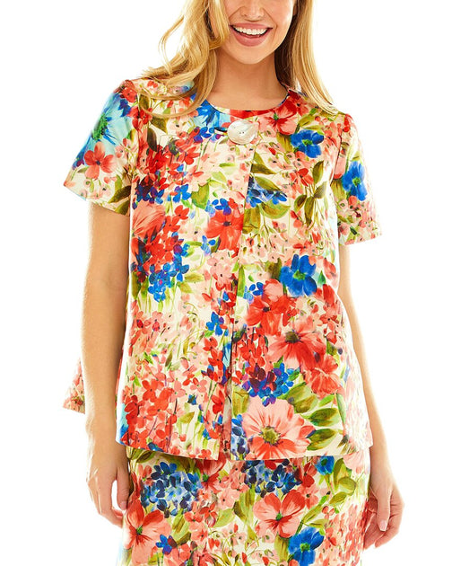 Sara Campbell Trapeze Jacket Multi Medium 2