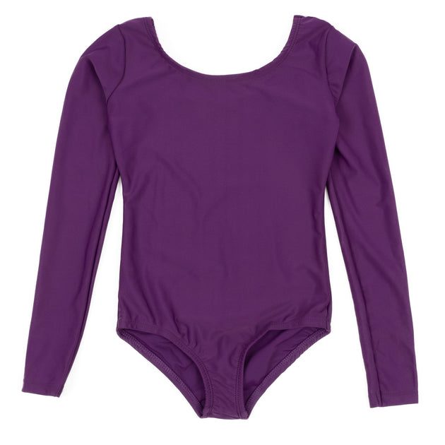 Leveret Girls Long Sleeve Leotard Blue XLarge 2