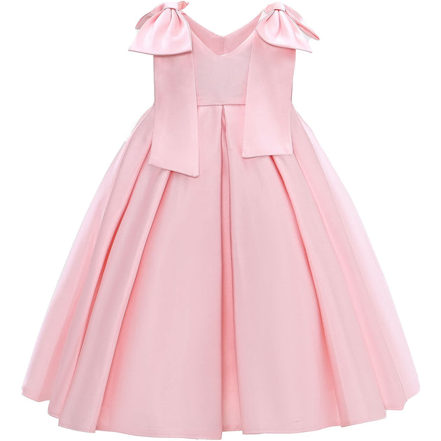 Robe Tulleen Palermo Satin Rose à Nœuds 2
