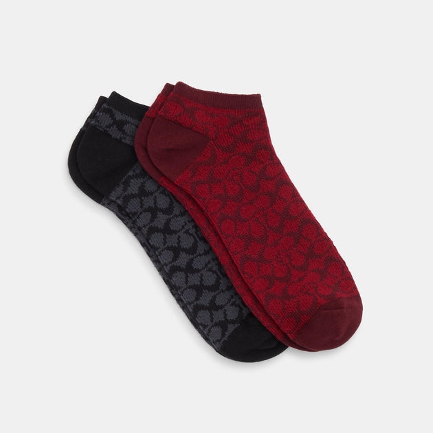 Coach Outlet Signature Ankle Socks | ShopSimon