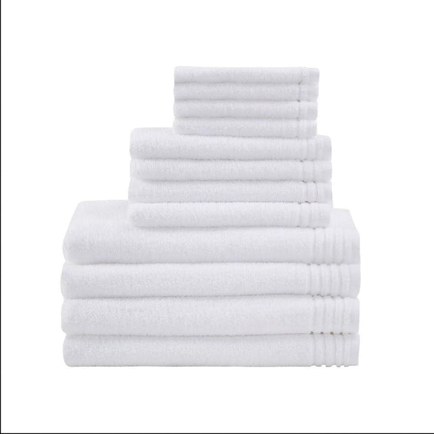 Home Outfitters Gris 100% Coton Ensemble de 12 Serviettes de Bain 4