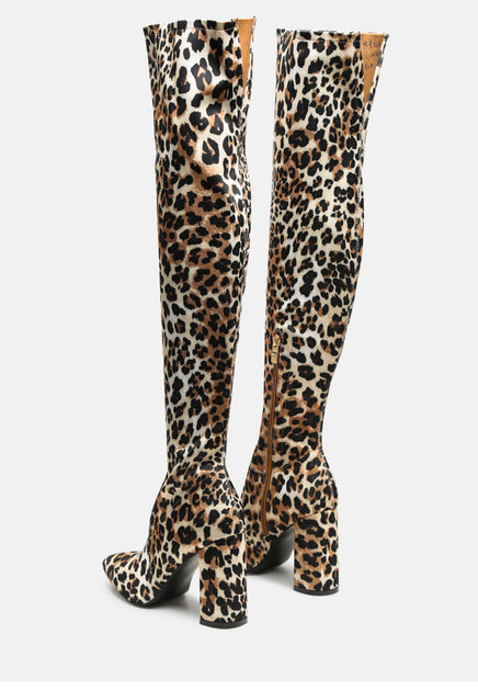 London Rag Flittle Block Heel Boots Multi US 7 3