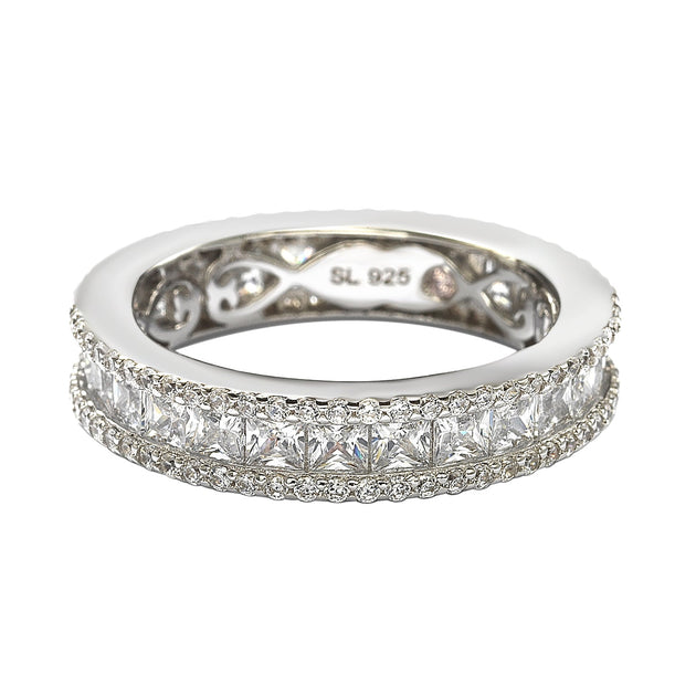 Suzy Levian Bague Eternité Argent Cristal de Zircone US 6.5 3
