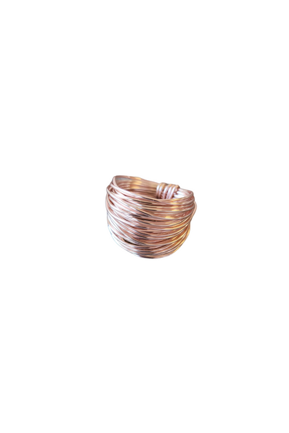 A Blonde and Her Bag Marcia Wire Wrap Ring Silver US 9 6