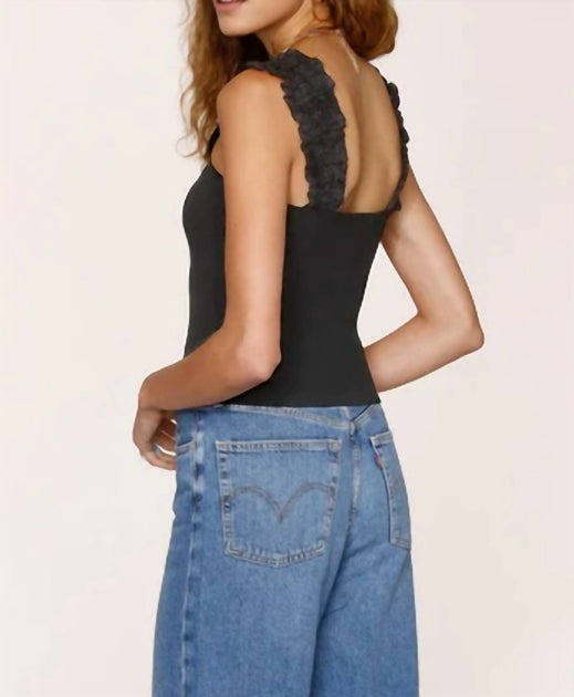 heartloom Luna Top In Black | ShopSimon