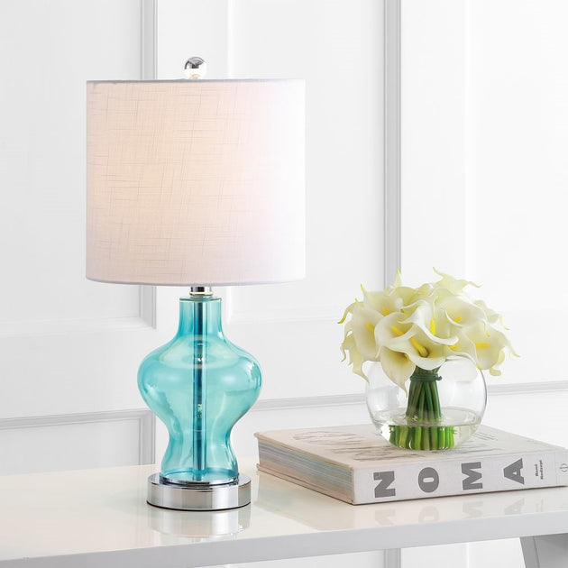 Jonathan Y Mer 20.5" Table Lamp Blue 2