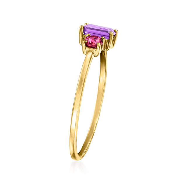 Ross-Simons RS Pure Amethyst Rhodolite Garnet Ring Purple US 8 4
