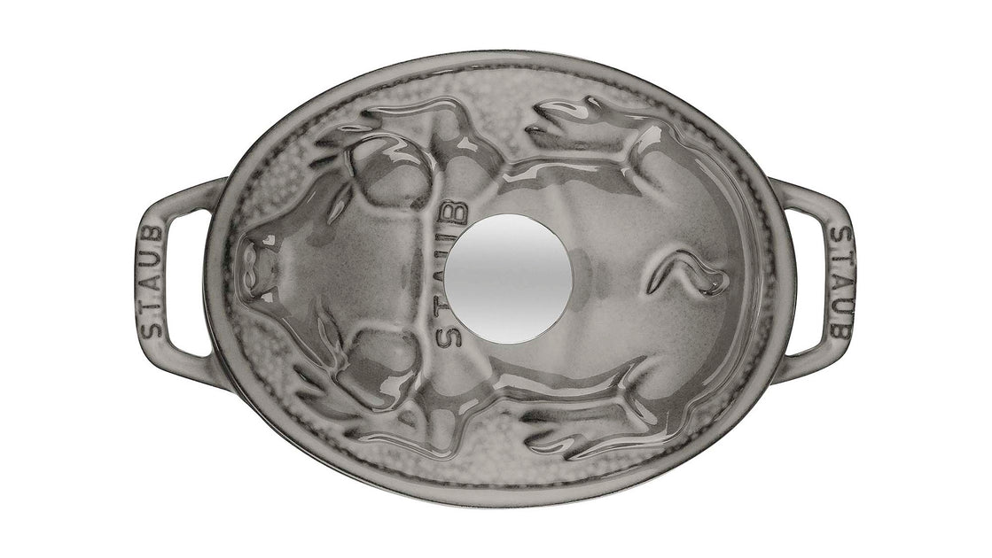 Staub Gusseisen 1-qt Schweine Cocotte - Graphitgrau 3