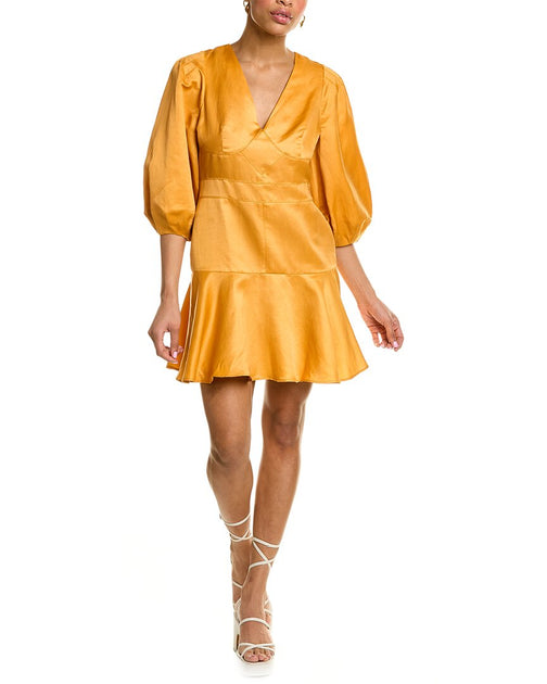 Ted Baker Topstitch Leinen-Blend Mini-Kleid 2