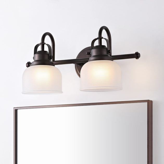Jonathan Y Virginia 2-light LED Vanity Light Metal/Glass 2