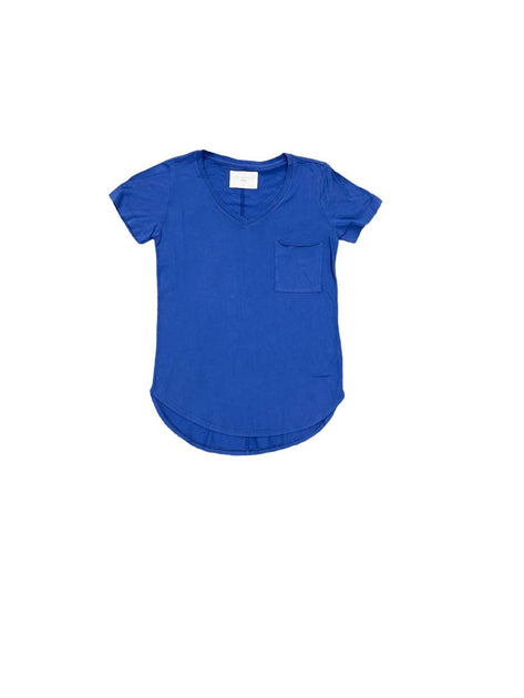 Sol Angeles Essential Torque Tee V Neck Blue Medium 2