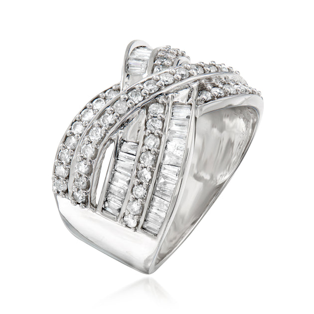 Ross-Simons Diamond Highway Ring Silver US 6 4